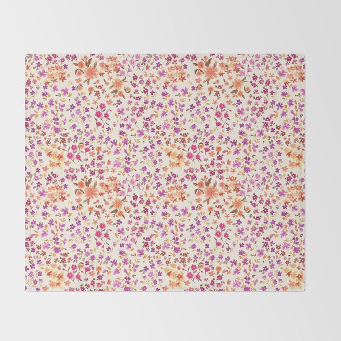 Pink summer blooming Throw Blanket Gallery Image 2