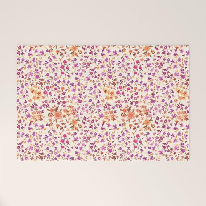 Pink summer blooming Welcome Mat Gallery Image 1