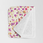 Pink summer blooming Throw Blanket Gallery Image 3