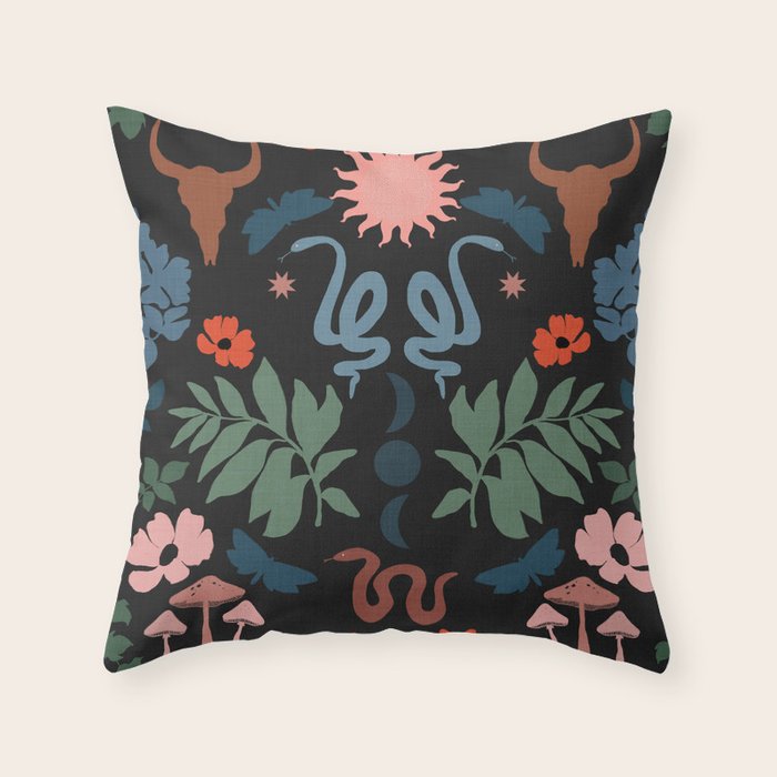 Enchanted Forest - night Throw Pillow Gallery Image 6