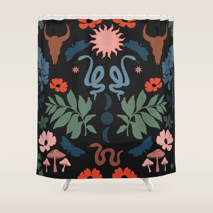 Enchanted Forest - night Shower Curtain Gallery Image 1