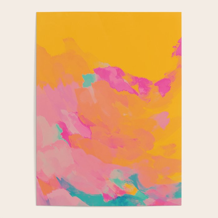 full color abstract sunset Poster Gallery Image 1