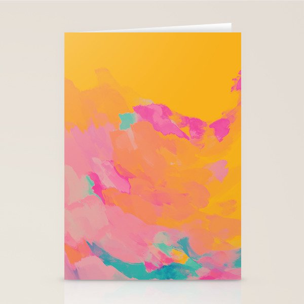 full color abstract sunset Stationery Card Gallery Image 2