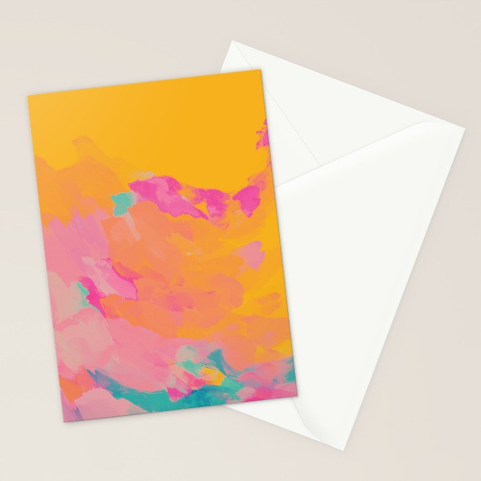 full color abstract sunset Stationery Card Gallery Image 2