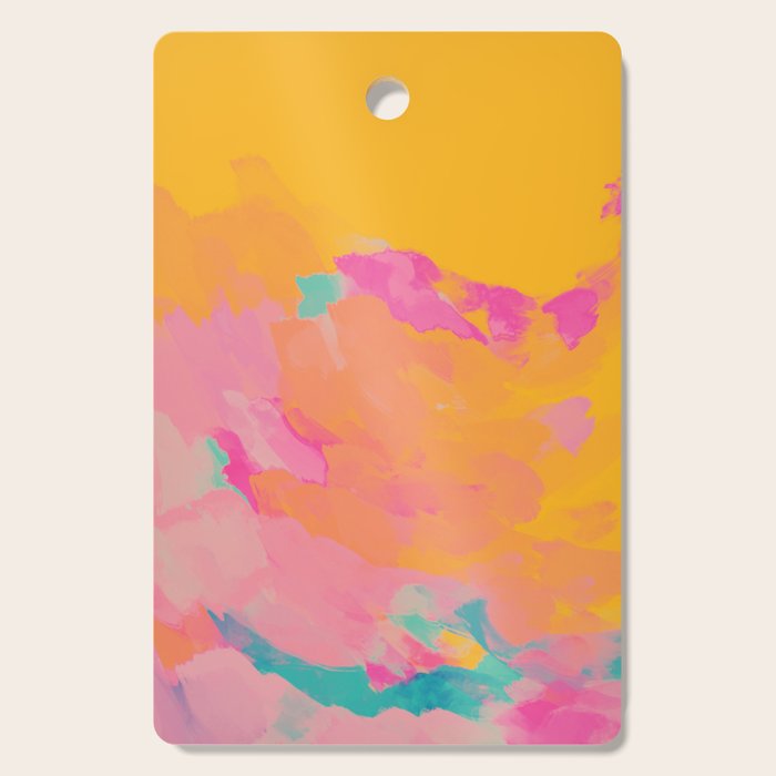 full color abstract sunset Cutting Board Gallery Image 1