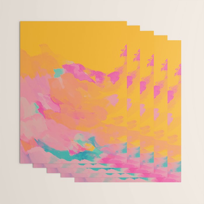 full color abstract sunset Wrapping Paper Gallery Image 3