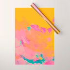 full color abstract sunset Wrapping Paper Gallery Image 1