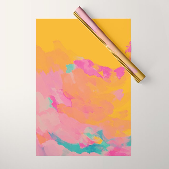 full color abstract sunset Wrapping Paper Gallery Image 1
