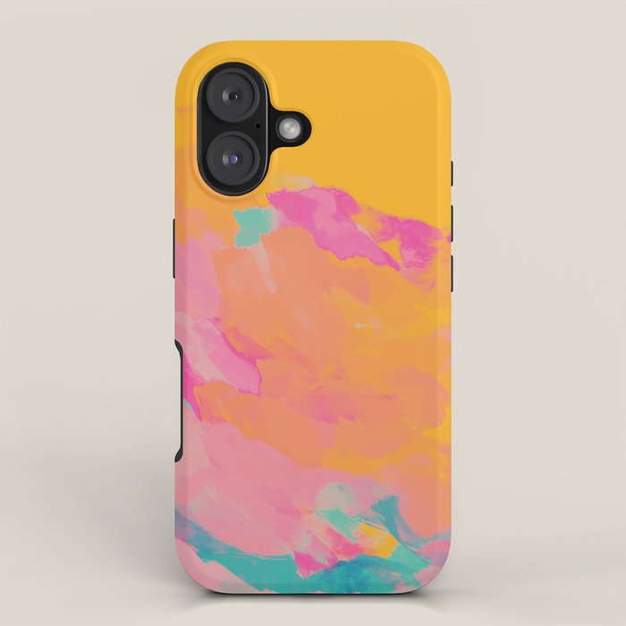 full color abstract sunset iPhone Case