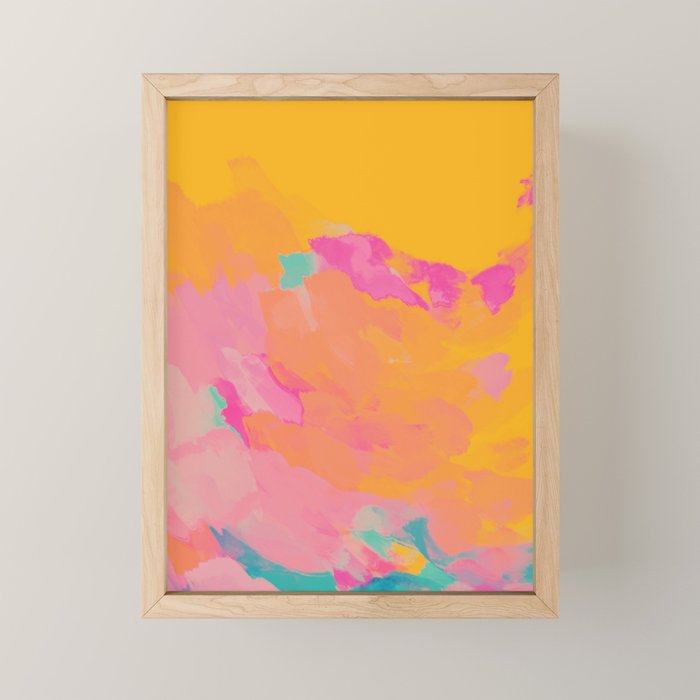 full color abstract sunset Mini Art Print Gallery Image 1