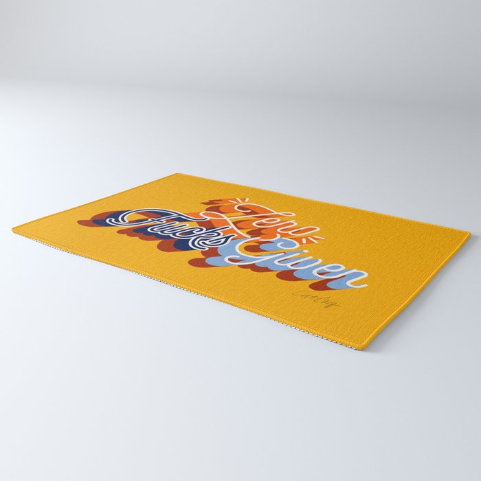 Zero F*cks Given - Yellow & Blue Palette Rug Gallery Image 3