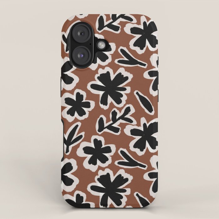 Black Florals #2 iPhone Case Gallery Image 1
