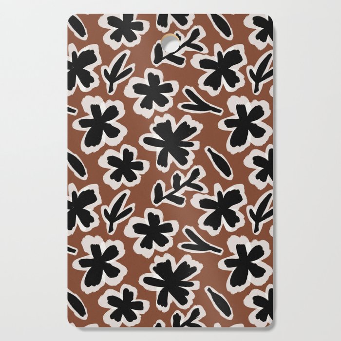 Black Florals #2 Cutting Board Gallery Image 1