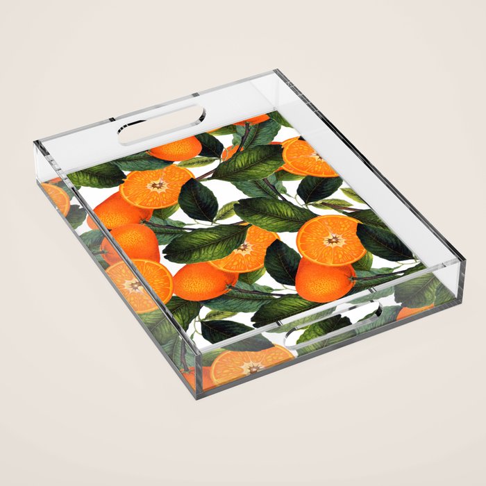 The Forbidden Orange #society6 #decor #buyart Acrylic Tray Gallery Image 1