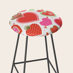 Valentine's Day Hearts - Red Pink and Green Stool Gallery Image 2