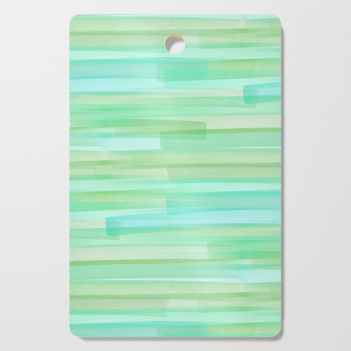 Abstract Watercolor Waves in Ocean Teal Cutting Board Gallery Image 1