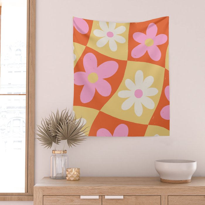 Floral thirteen Wall Tapestry Gallery Image 2