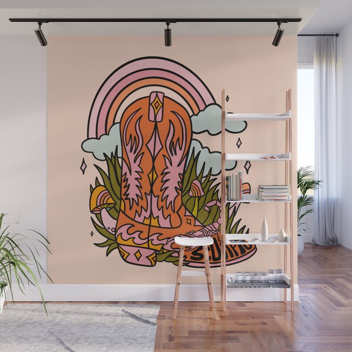 Scorpio Cowboy Boots Wall Mural Gallery Image 1