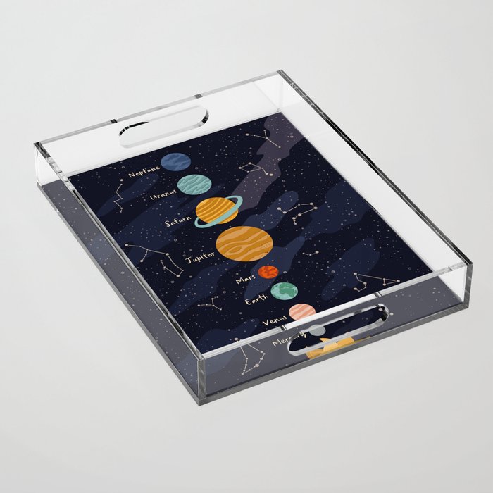 Solar system for kids Acrylic Tray Gallery Image 1