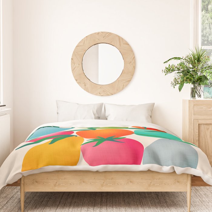 2025 BRIGHT FRUIT MARKET CALENDAR Duvet Cover Gallery Image 3