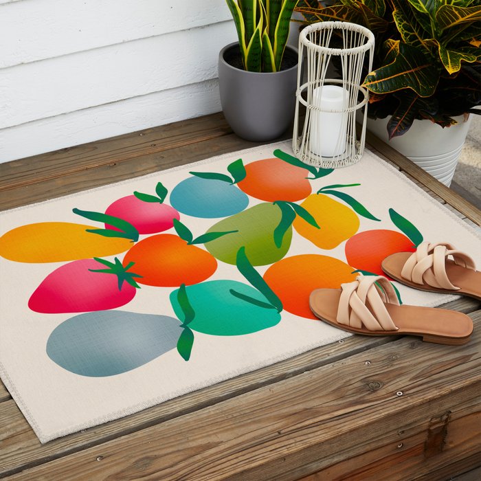 2025 BRIGHT FRUIT MARKET CALENDAR Outdoor Rug Gallery Image 2
