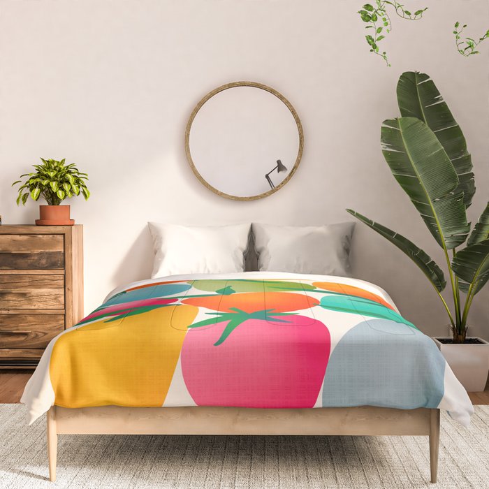 2025 BRIGHT FRUIT MARKET CALENDAR Comforter Gallery Image 3