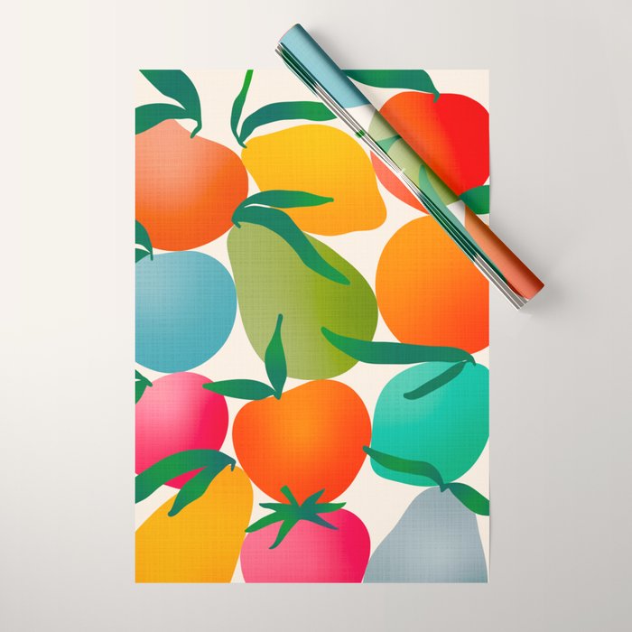2025 BRIGHT FRUIT MARKET CALENDAR Wrapping Paper Gallery Image 1