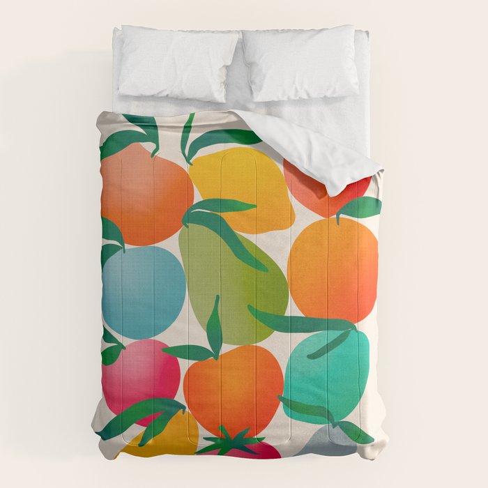 2025 BRIGHT FRUIT MARKET CALENDAR Comforter Gallery Image 1
