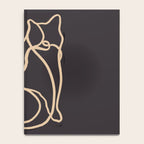 Abstract Line Art Cat 2 Notebook Gallery Image 4