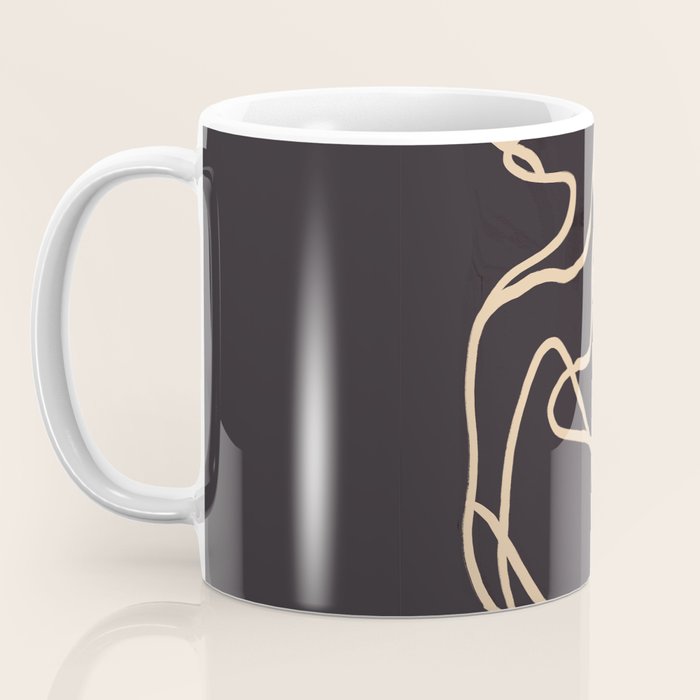 Abstract Line Art Cat 2 Coffee Mug Gallery Image 3