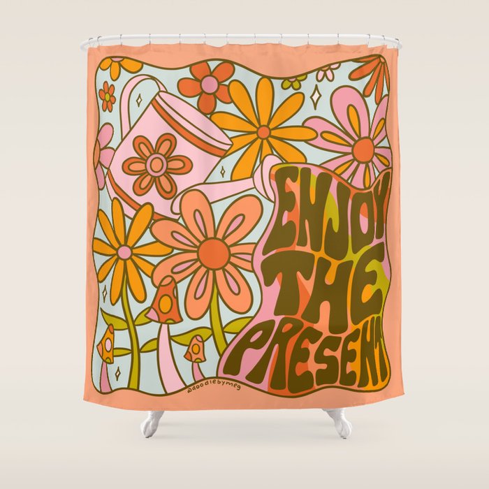 Enjoy the Present Shower Curtain Gallery Image 1