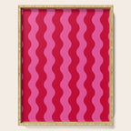  Red and Pink Candy Striped Waves Serving Tray Gallery Image 1