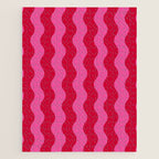  Red and Pink Candy Striped Waves Jigsaw Puzzle Gallery Image 1
