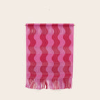  Red and Pink Candy Striped Waves Wall Hanging Gallery Image 1
