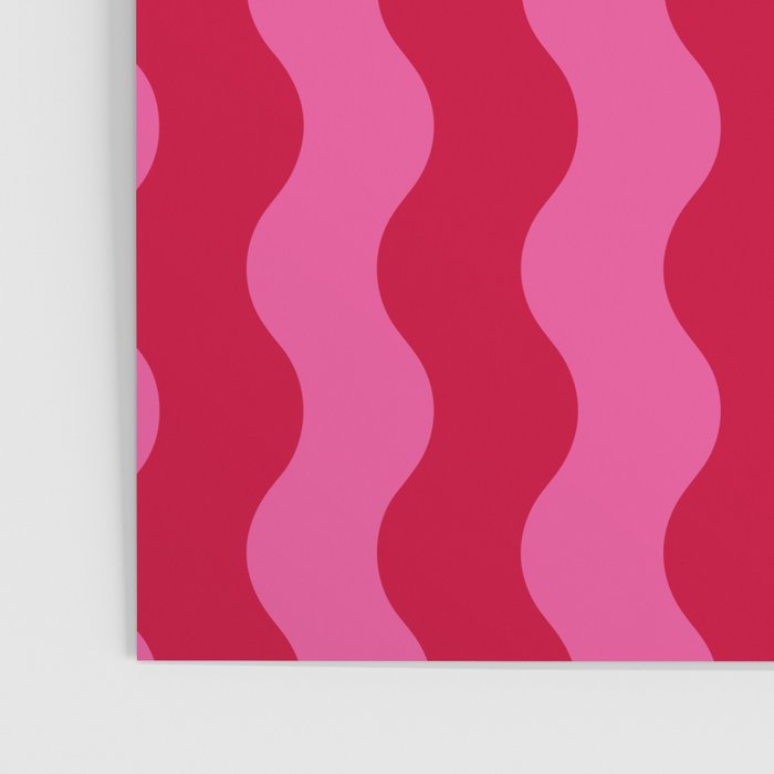  Red and Pink Candy Striped Waves Poster Gallery Image 3
