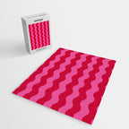  Red and Pink Candy Striped Waves Jigsaw Puzzle Gallery Image 2
