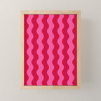  Red and Pink Candy Striped Waves Mini Art Print Gallery Image 1