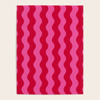  Red and Pink Candy Striped Waves Poster Gallery Image 4