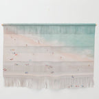 Aerial Beach Summer Bliss - Elegant Minimal Beach People - Ocean - Sea Photography by Ingrid Beddoes Wall Hanging Gallery Image 1