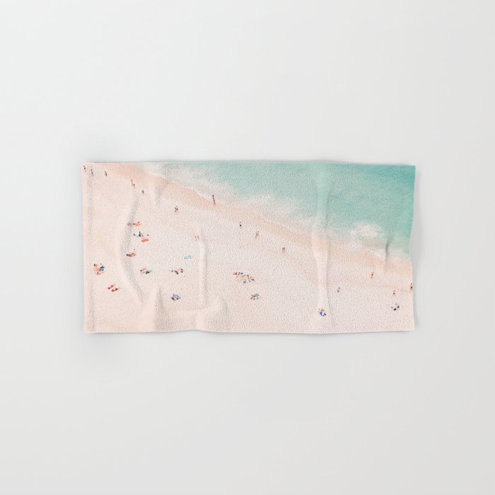 Aerial Beach Summer Bliss - Elegant Minimal Beach People - Ocean - Sea Photography by Ingrid Beddoes Towels Gallery Image 1