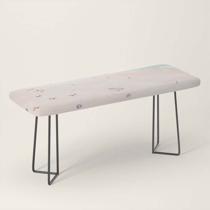 Aerial Beach Summer Bliss - Elegant Minimal Beach People - Ocean - Sea Photography by Ingrid Beddoes Bench Gallery Image 1
