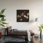 Wild Pink Roses - Flower photography - Dramatic Floral - nature Wood Wall Art Gallery Image 2
