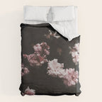Wild Pink Roses - Flower photography - Dramatic Floral - nature Duvet Cover Gallery Image 6