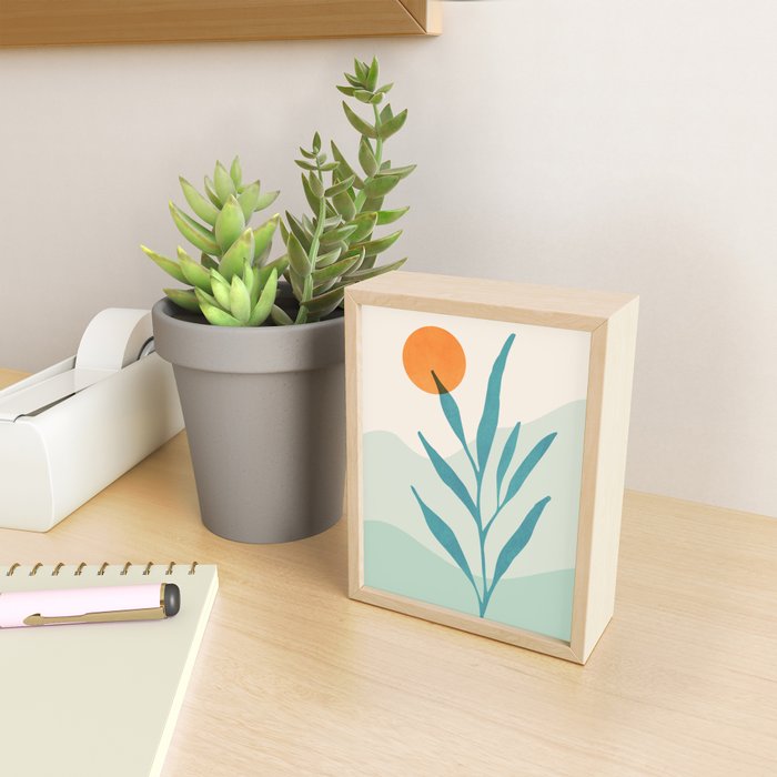Sage Sunset Scene Mini Art Print Gallery Image 2
