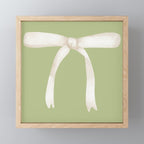 Bows & Ribbons Pattern XXIV Pastel Green Mini Art Print Gallery Image 1