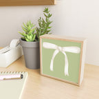 Bows & Ribbons Pattern XXIV Pastel Green Mini Art Print Gallery Image 2