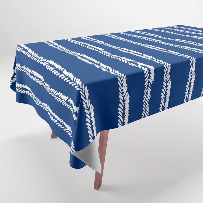 Nautical Herringbone II Tablecloth Gallery Image 1
