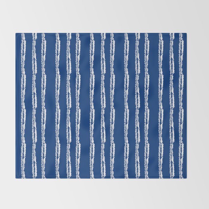 Nautical Herringbone II Throw Blanket Gallery Image 2