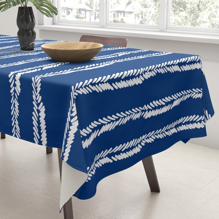 Nautical Herringbone II Tablecloth Gallery Image 3