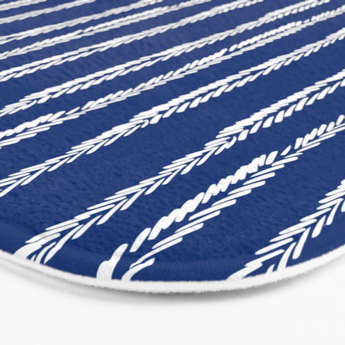 Nautical Herringbone II Bath Mat Gallery Image 3